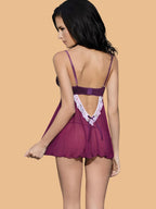 Women's Sweetheart Neck Nightdress With Flared Skirt
