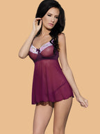 Women's Sweetheart Neck Nightdress With Flared Skirt