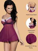 Sweetheart Neck Babydoll for women-11001