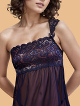 One Shoulder babydoll for women-11006