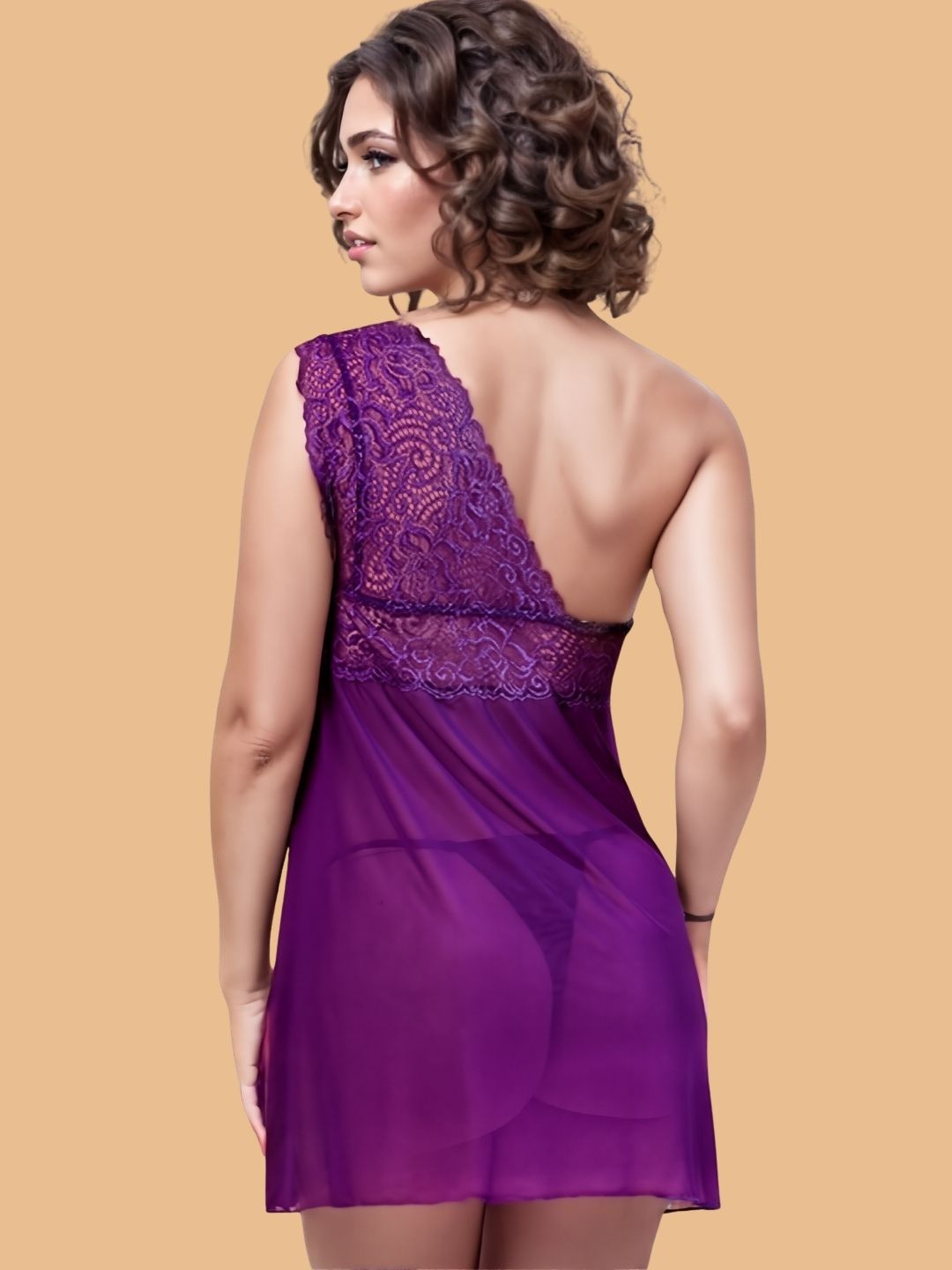 One Shoulder babydoll for women-11006