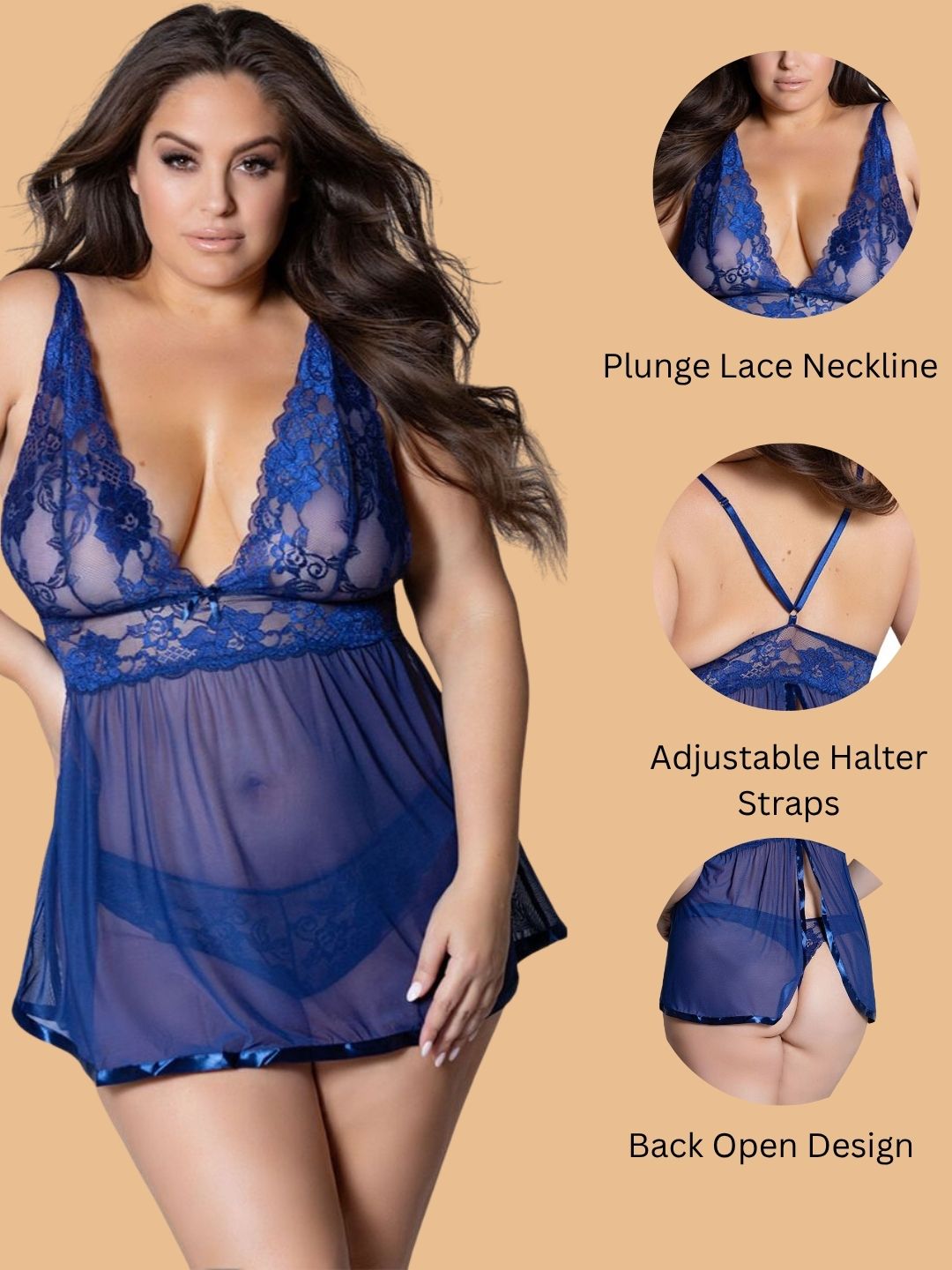 Deep Neck Babydoll for women-11012