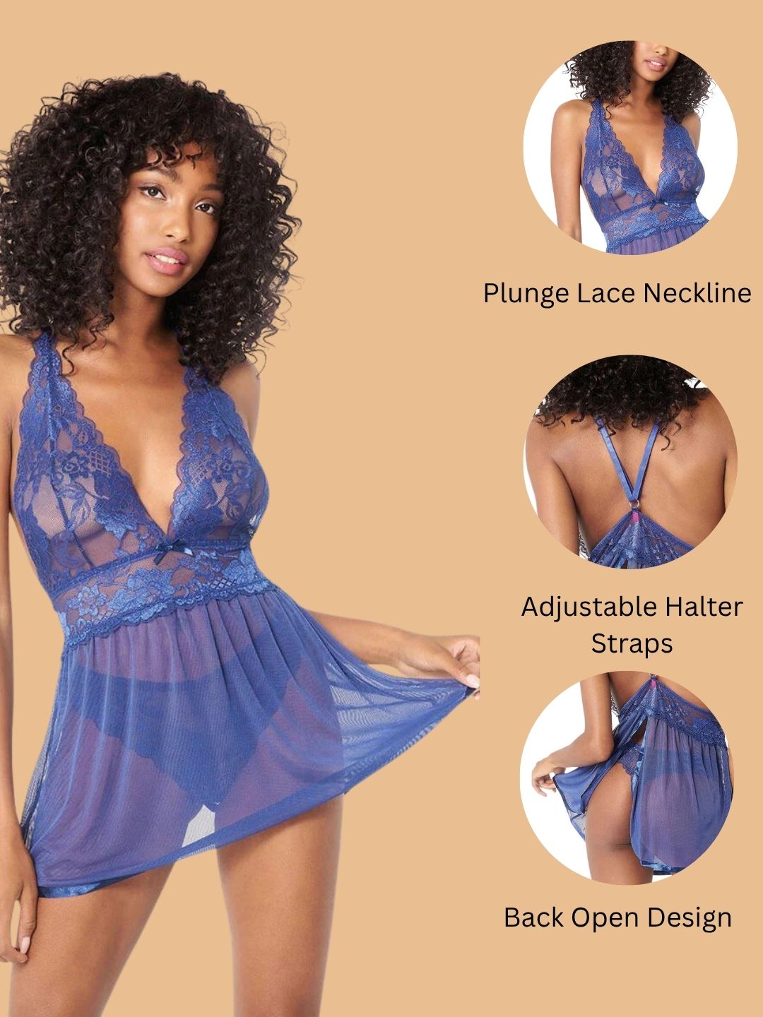 Deep Neck Babydoll for women-11012