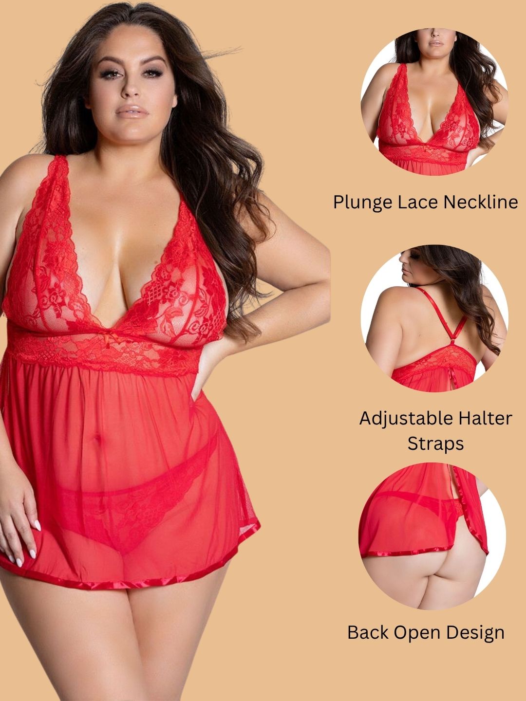 Deep Neck Babydoll for women-11012