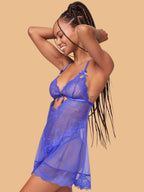 Women's Lace Nightdress With Bow Detail