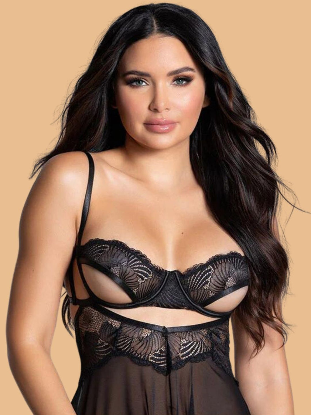 Women's Lace Cut-Out Nightdress