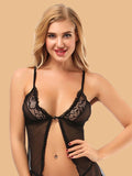 Women's Lace Open-Front Nightdress With G-String