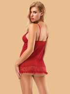 Women's Lace Open-Front Nightdress With G-String