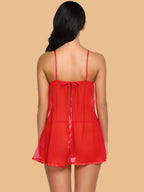 Women's Lace Bust Flared Nightdress With G String