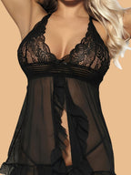 Women's Lace Racerback Nightdress With Brief