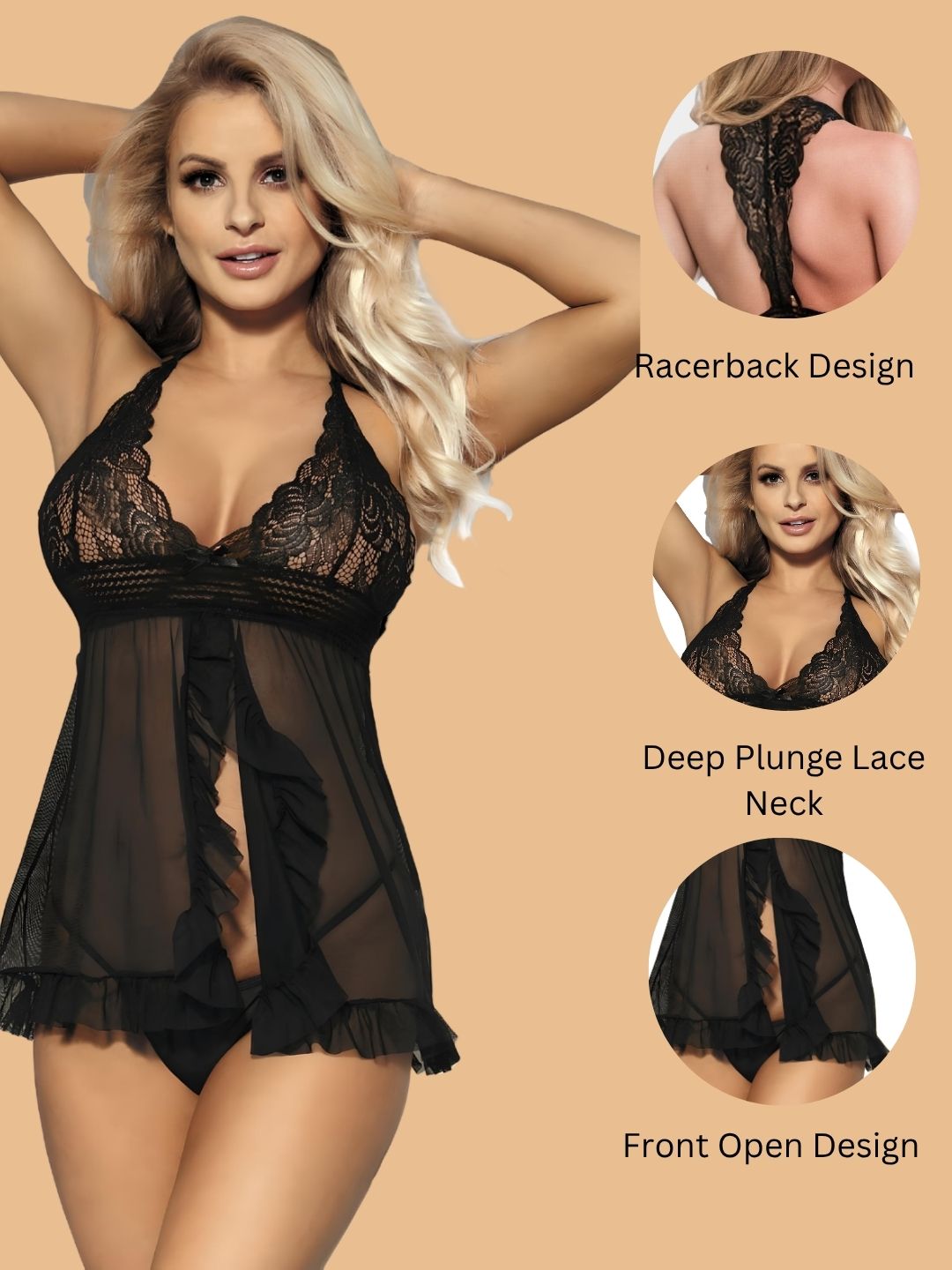 Racerback Babydoll for women-11059