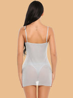 Women's Lace Open Front Nightdress With Thong