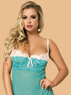 Women's Lace Nightdress - Teal