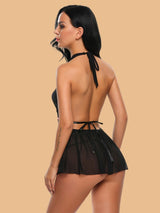 Halter Neck Babydoll for women-11078