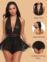 Halter Neck Babydoll for women-11078