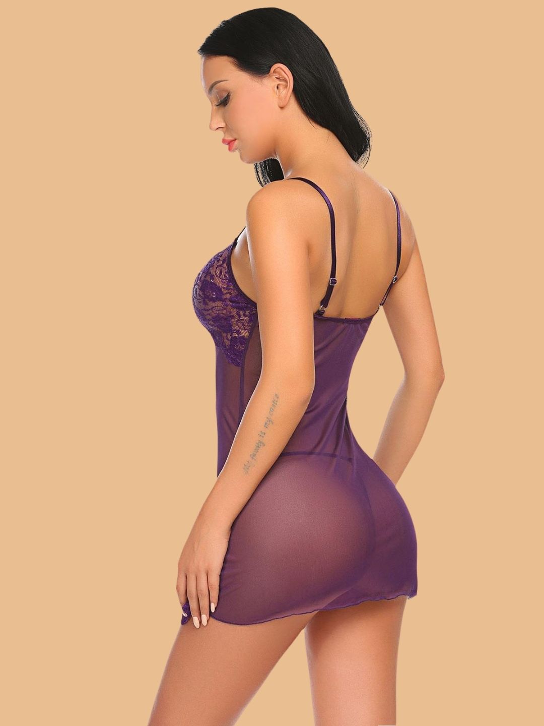 Women's Lace Sweetheart Nightdress With Drawstring