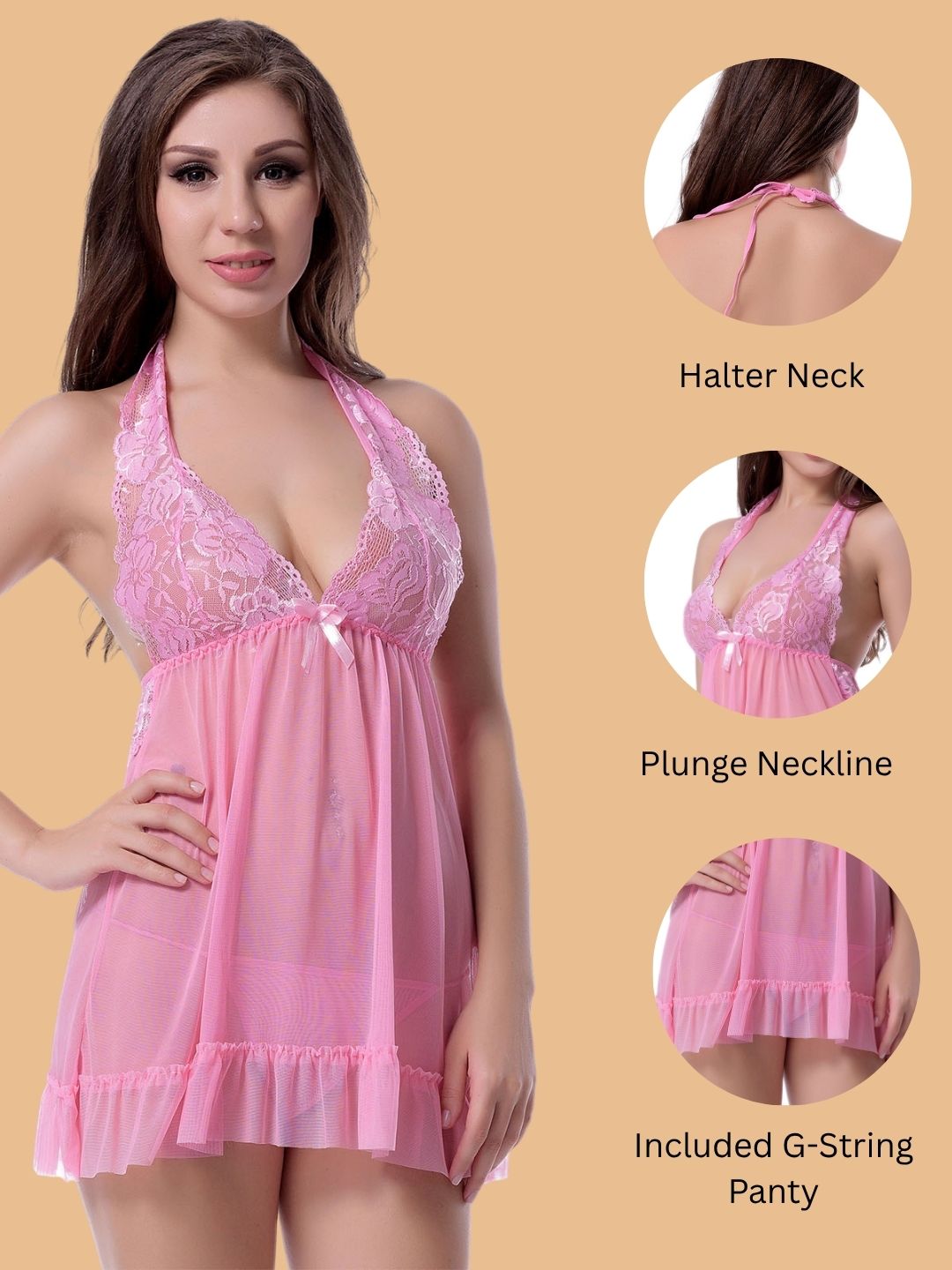 V Neck Babydoll for women-11098