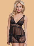 Women's Lace Nightdress With G-String