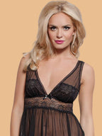 Women's Lace Nightdress With G-String