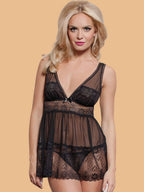 Women's Lace Nightdress With G-String