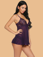 Women's Lace Bust Nightdress With Thong