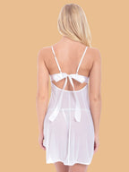 Women's Lace Nightdress With Open Back Bow