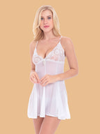 Women's Lace Nightdress With Open Back Bow