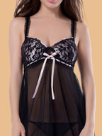 Women's Two-Tone Lace Mesh Nightdress