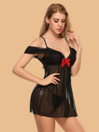 Women's Off Shoulder Lace Nightdress