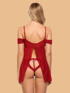 Women's Off Shoulder Lace Nightdress