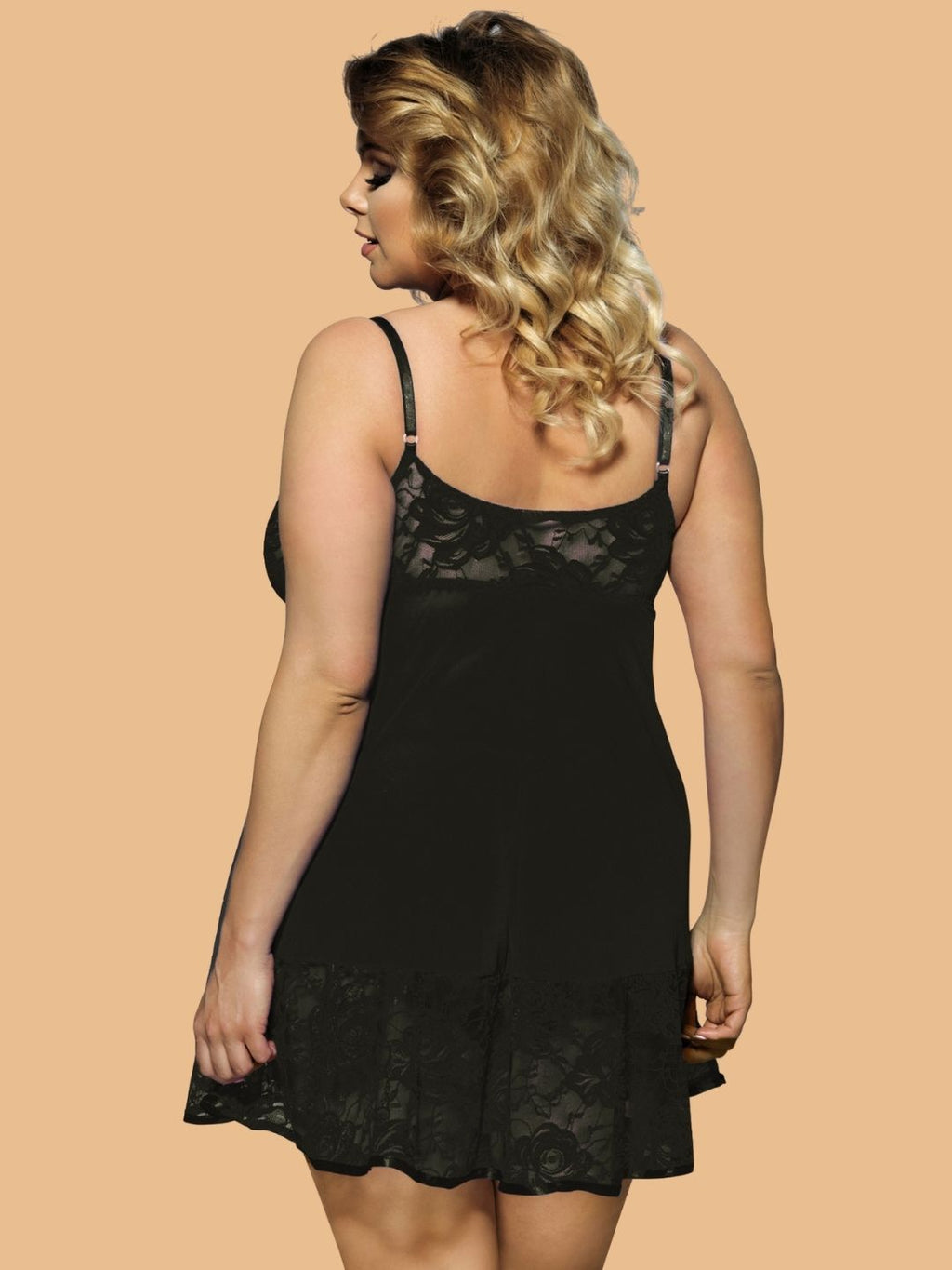Women's Plus Size Floral Lace Nightdress