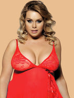 Women's Plus Size Floral Lace Nightdress