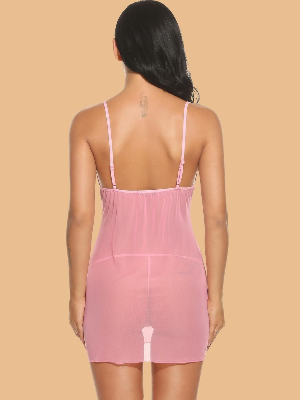 Women's Keyhole Lace Nightdress With G-String