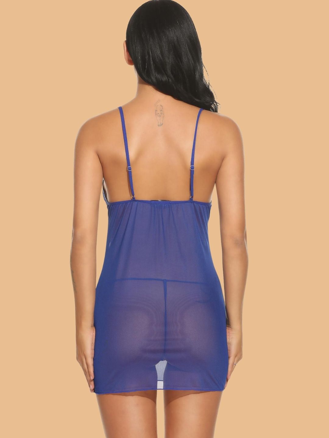 Women's Keyhole Lace Nightdress With G-String