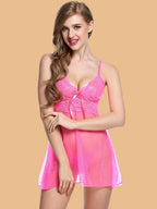 Women's Scallop Lace Nightdress With G-String