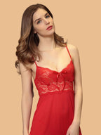 Women's Scallop Lace Nightdress With G-String