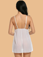 Women's Lace Bow Tie Spaghetti Strap Nightdress