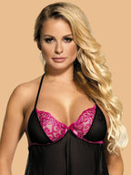 Women's Lace Cup Halter Top With G String
