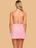 Women's Lace Tie Front Nightdress With G String