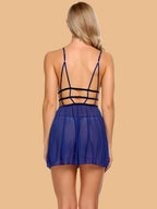 Women's Lace Tie Front Nightdress With G String