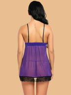 Women's Lace Bow Nightdress With G String