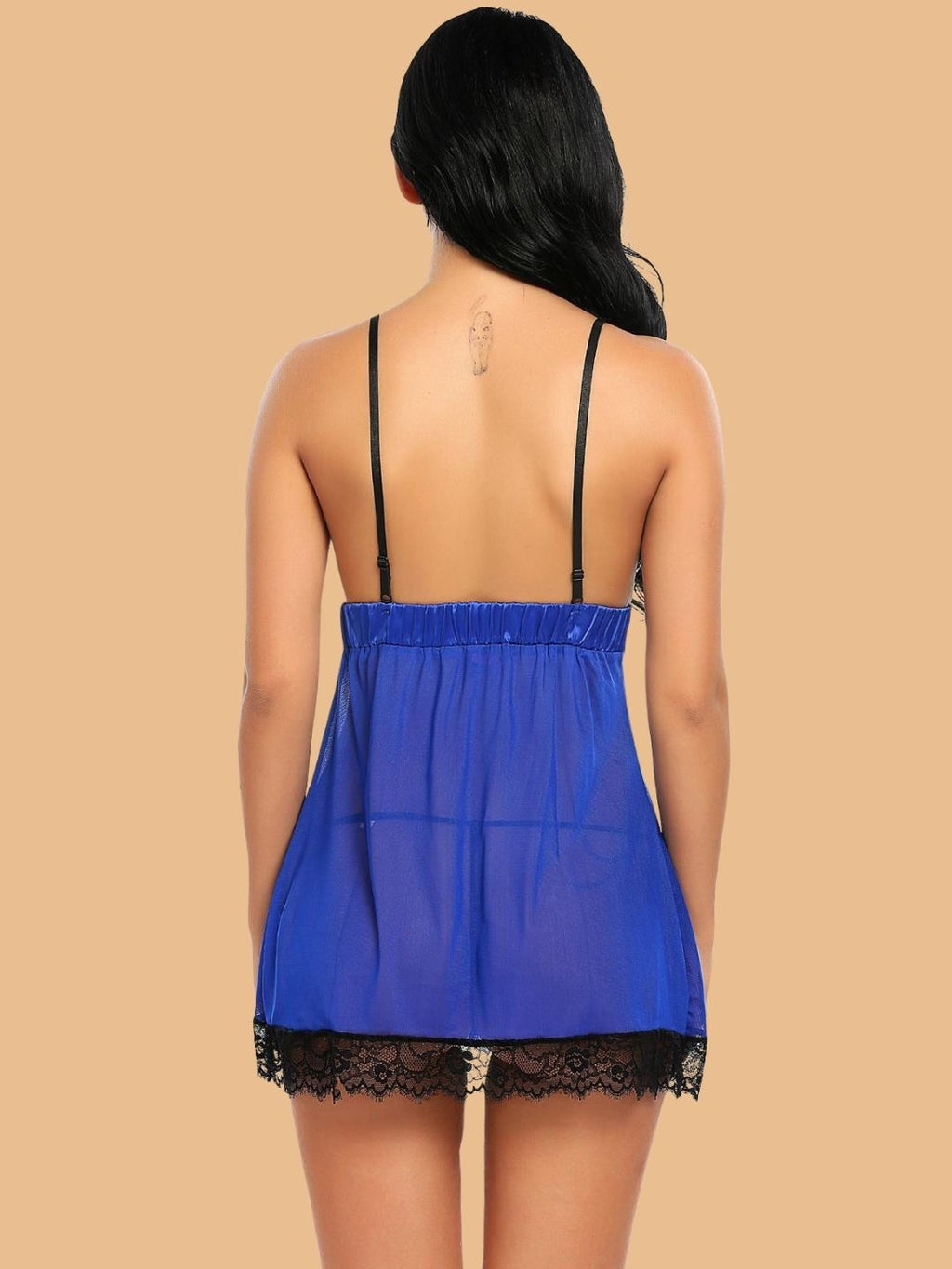Women's Lace Bow Nightdress With G String