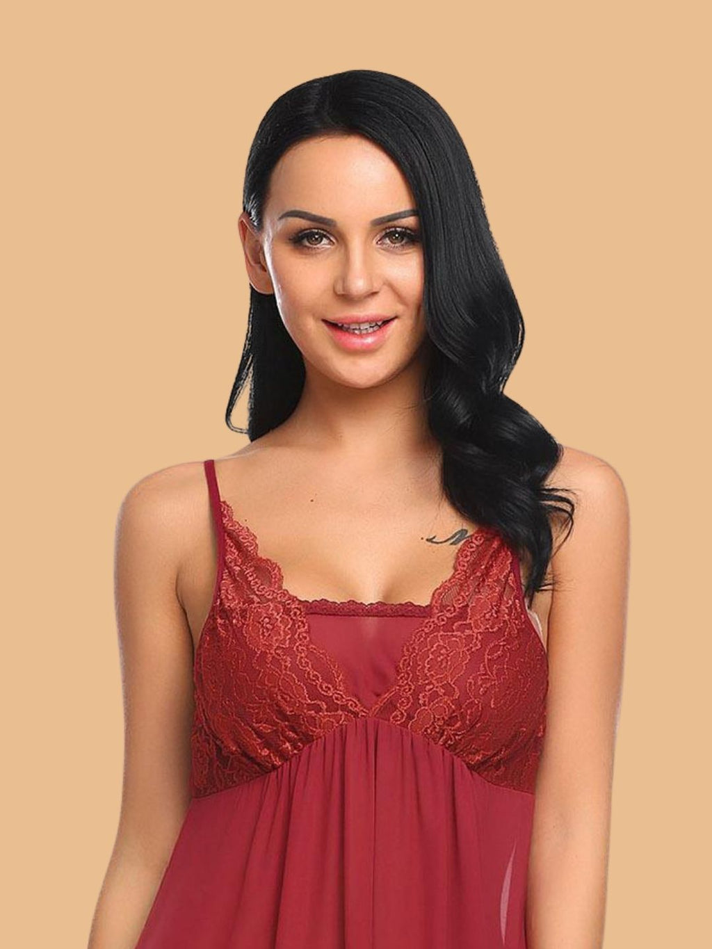 Women's Lace Nightdress With G String