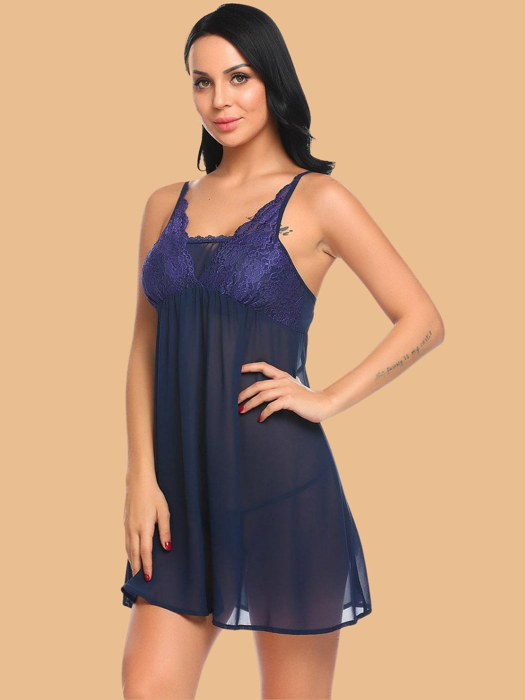 Women's Lace Nightdress With G String