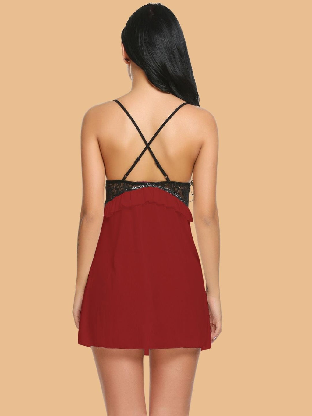 Women's Lace & Chiffon Nightdress