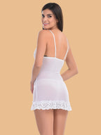 Women's V-Neck Sleeveless Lace Nightdress With G-String