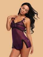 Women's Lace Nightdress With G-String