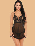 Women's Lace Nightdress With G-String