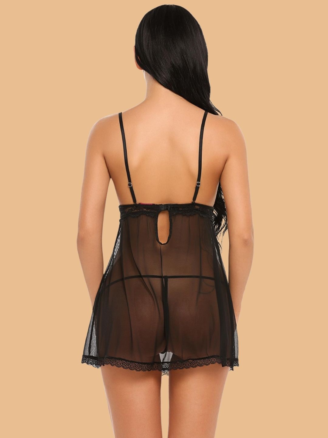 Women's Lace Nightdress With G-String