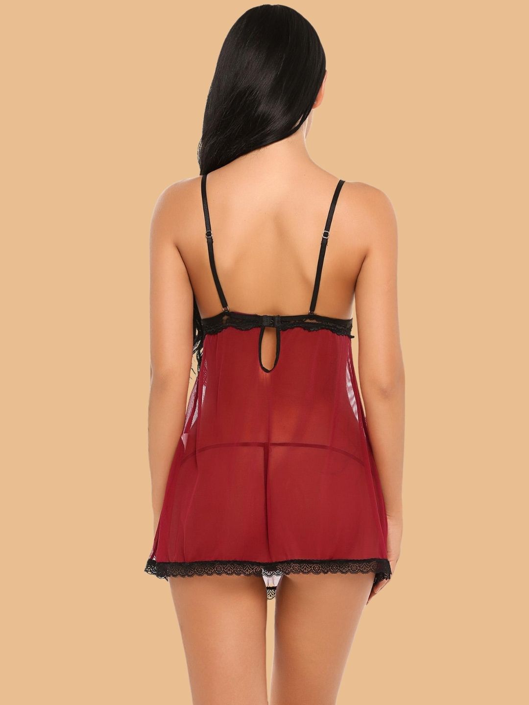 Women's Lace Nightdress With G-String